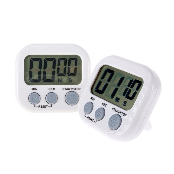 Ozoffer 2x Digital Kitchen Timer LCD Screen Magnetic Backing 7cm