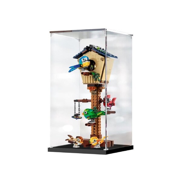 Acrylic Display Case for LEGO 31143 Creator Birdhouse Figure Storage Box Dust Proof Glue Free