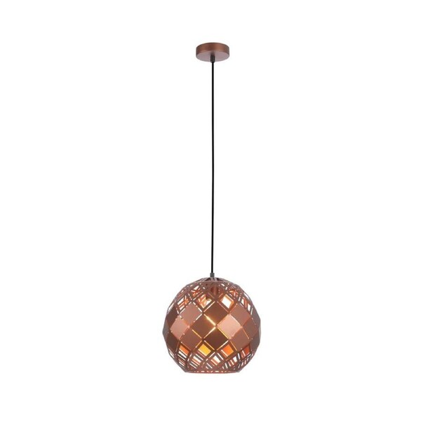 TUILE Pendant Lamp Light Interior ES Coffee Embossed Tiled Wine Glass OD300mm