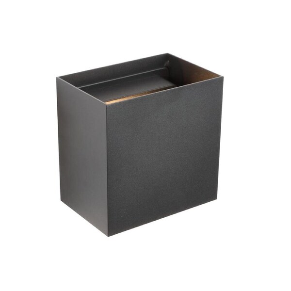 TOCA Wall Light Surface Mounted 20W Square Black 3000K IP65 with Adjustable Lens Covers 940LM