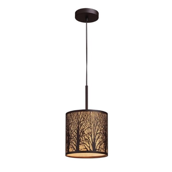 Avery Classic Pendant Lamp Light ES Aged Bronze With Amber Small Round