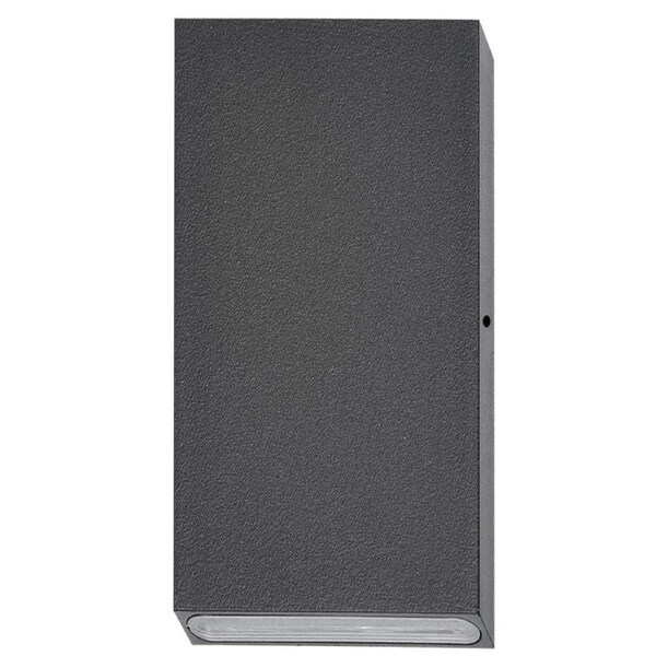 Pillar Light Up/Down 12V 3W Rectangular Black 3000K IP65 Flush Mount 2x300LM