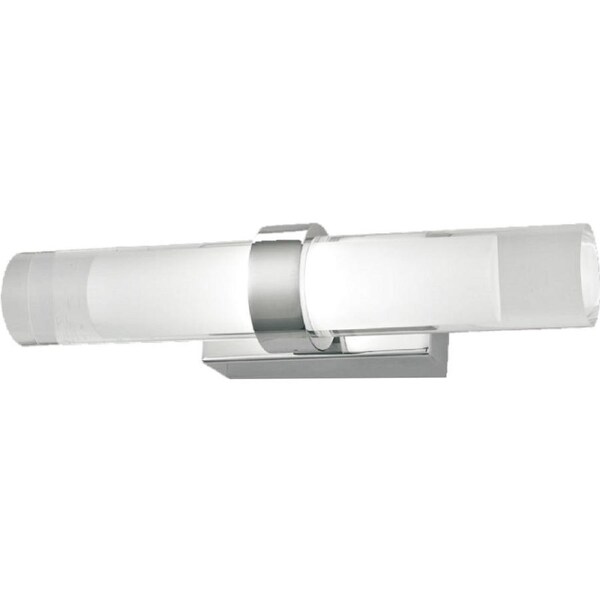 ROME Wall Light Interior Surface Mounted Up/Down 2x1W Tubular Satin Chrome 3000K Clear and Frosted 230LM