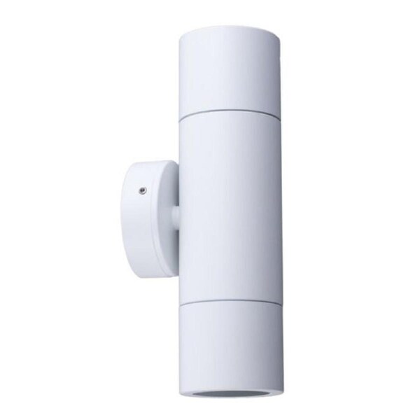 Pillar Light Up/Down 12V MR16 White IP65 Round Back Plate