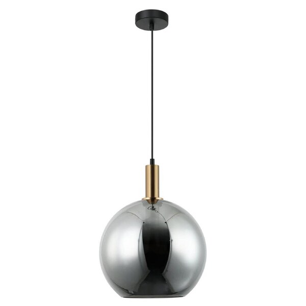 PATERA Pendant Lamp Light Interior ES 40W Black Smoke Wine Glass with Bronze Highlight