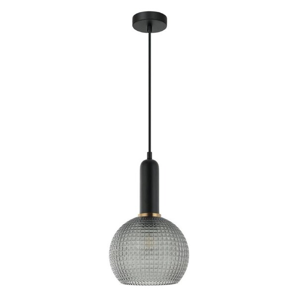 PELOTA Pendant Lamp Light Interior ES OD200mm H320mm Wine Glass Smokey Black Segmented Glass