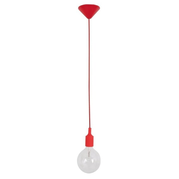 PEN Pendant Lamp Light Interior ES Red Silicon Suspension OD45mm