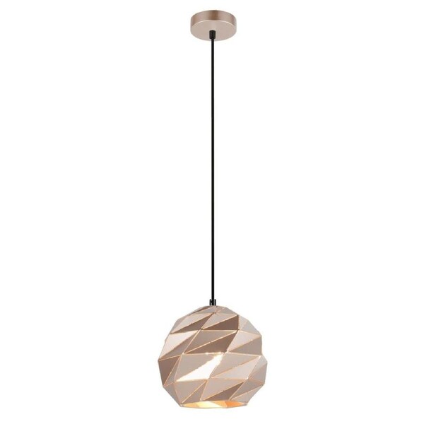 ORIGAMI Pendant Lamp Light Interior ES 60W Rose Gold Dome Small Iron OD220mm x H3215mm