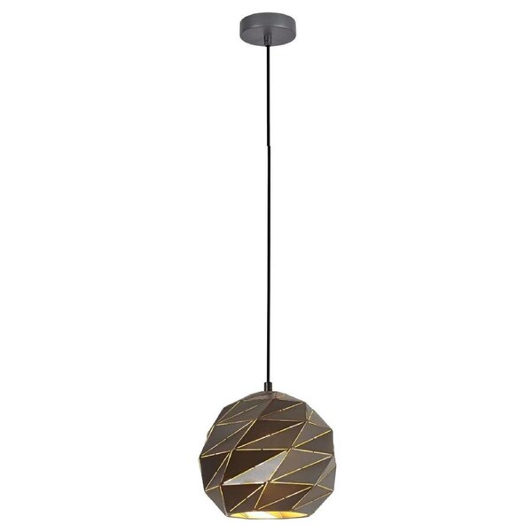 ORIGAMI Pendant Lamp Light Interior ES 60W Matte Grey Dome Small Iron OD220mm x H3215mm