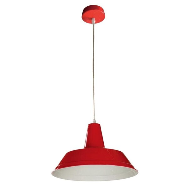 DIVO Pendant Lamp Light Interior ES Red Angled Dome OD355mm
