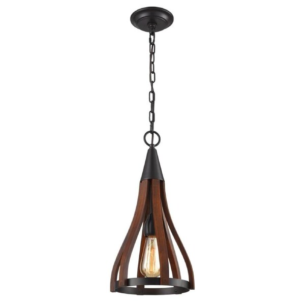 KHALEESI Pendant Lamp Light Interior ES Dark Red Wood Small Bell OD226mm