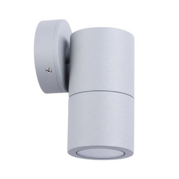 Pillar Light Fixed 12V MR16 Matte Grey IP65 Round Back Plate