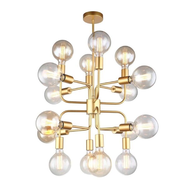 HEXADE Pendant Lamp Light Interior ESx16 Matte Gold 8 x C Arms OD505mm