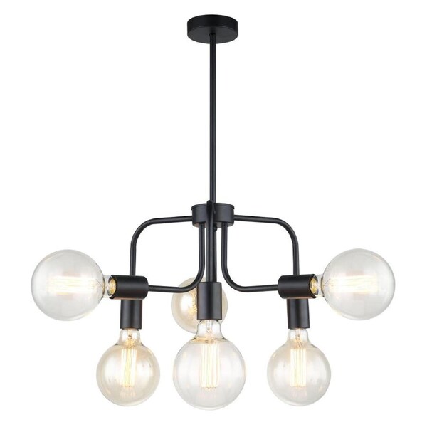 HEXA Pendant Lamp Light Interior ES x 6 Matte Black with 6 Arms OD420mm