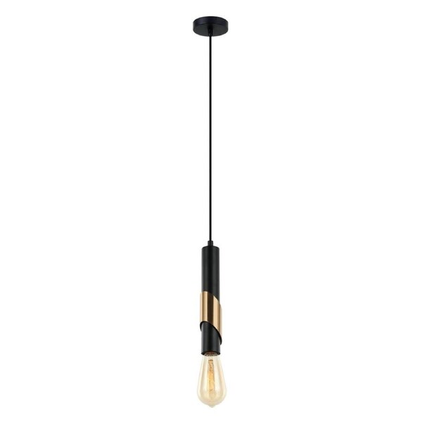 GOLDA Pendant Lamp Light Interior ES Matte Black Antique Brass Plate Tube OD50mm