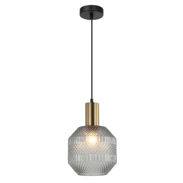 MARACA Pendant Lamp Light Interior ES Smoke Glass Jar OD200mm