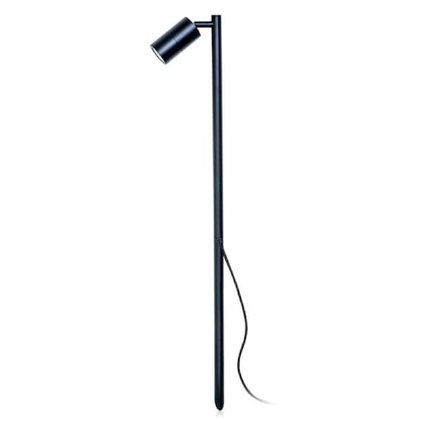 Garden Spike Light Single Adjustable 12V MR16 Black IP65 L1000mm Cable encl Post