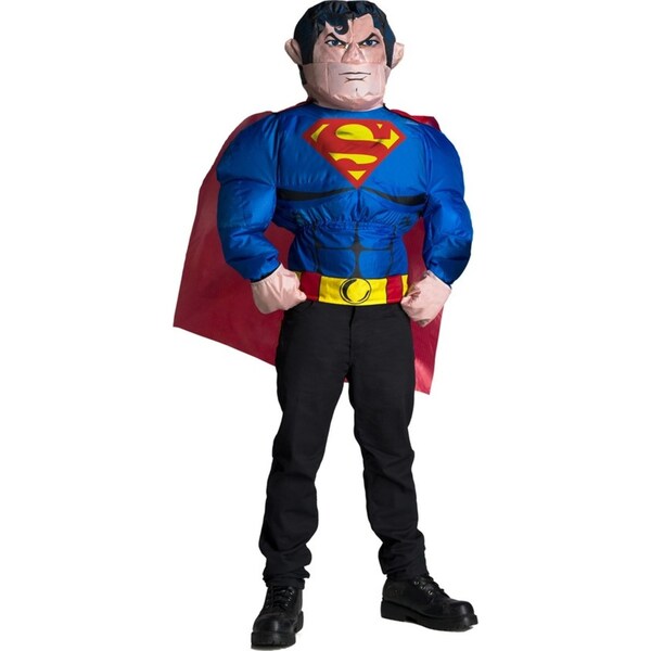 Dc Comics Superman Inflatable Men's Dress Up Party Novelty Costume Top Size OSFM