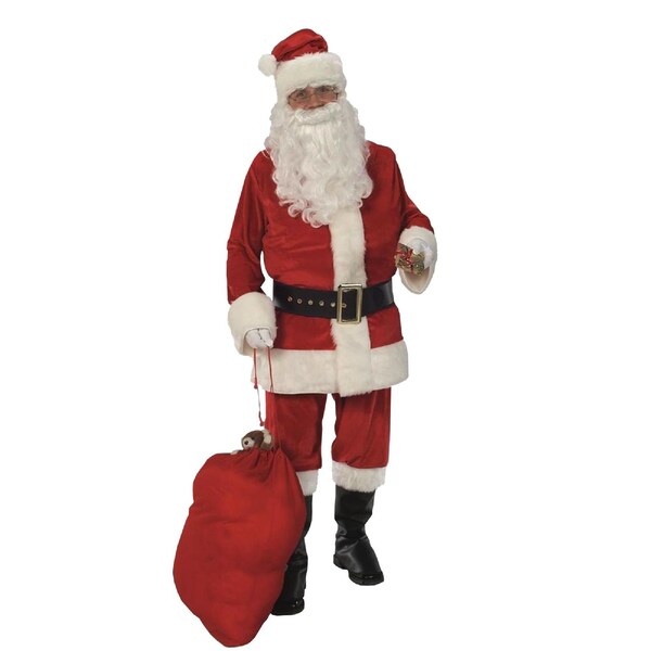 Rubies Santa Claus Suit Men's Velvet Christmas Holiday Costume Size Standard
