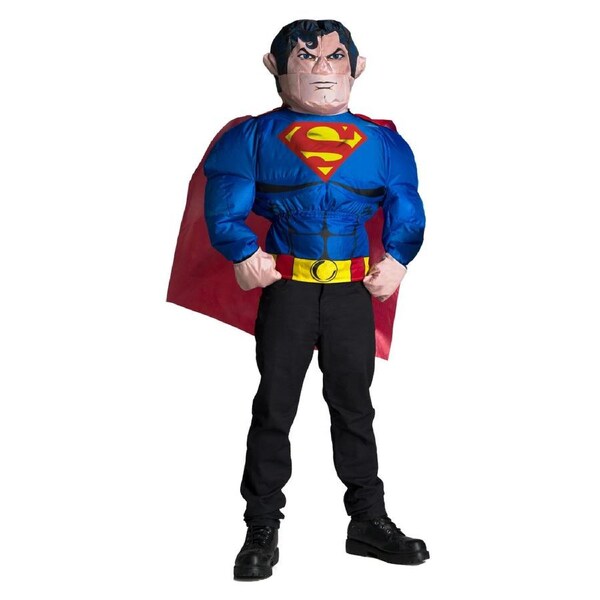 DC Comics Superman Inflatable Dress Up Costume Top Kids/Boys/Children Size 6+