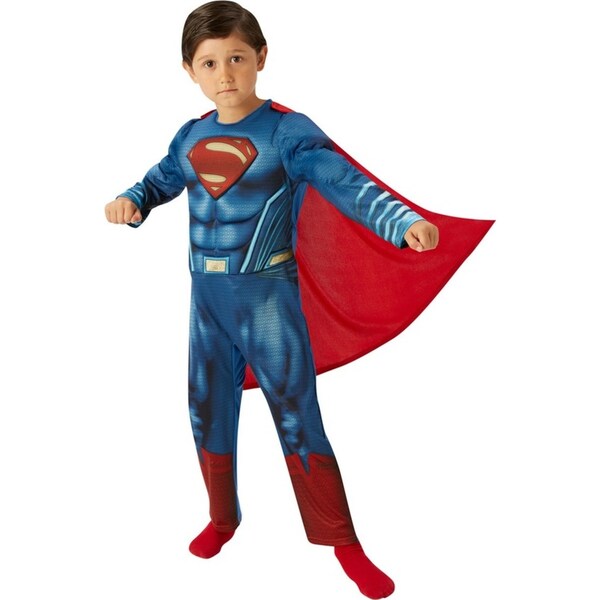 DC Comics Superman Deluxe Dress Up Party Costume Kids/Boys/Children Size 9-10