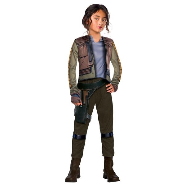 Star Wars Jyn Erso Rogue One Deluxe Kids/Girls Halloween Party Costume Size 6-8