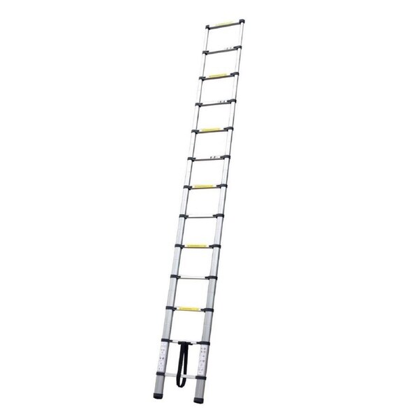 3.8 m Telescopic Aluminium Ladder Alloy Extension Extendable Steps Multi Adjustable