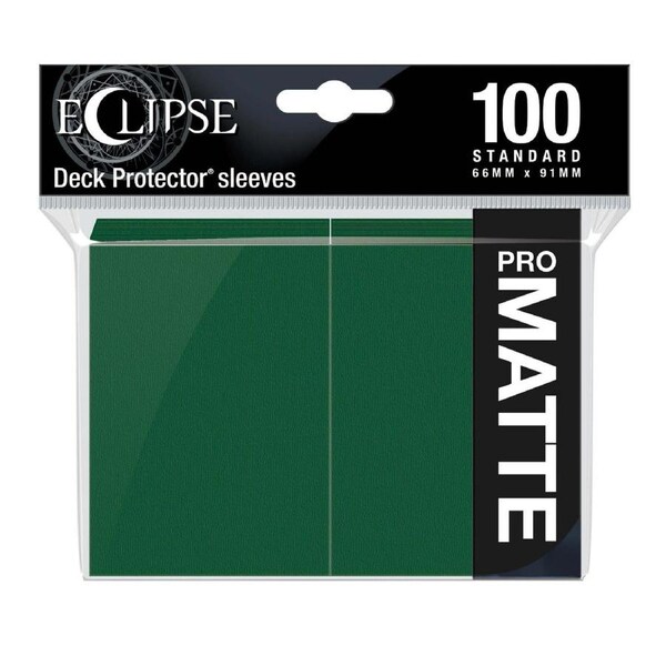 Eclipse Matte Standard Sleeves 100 pack Forest Green