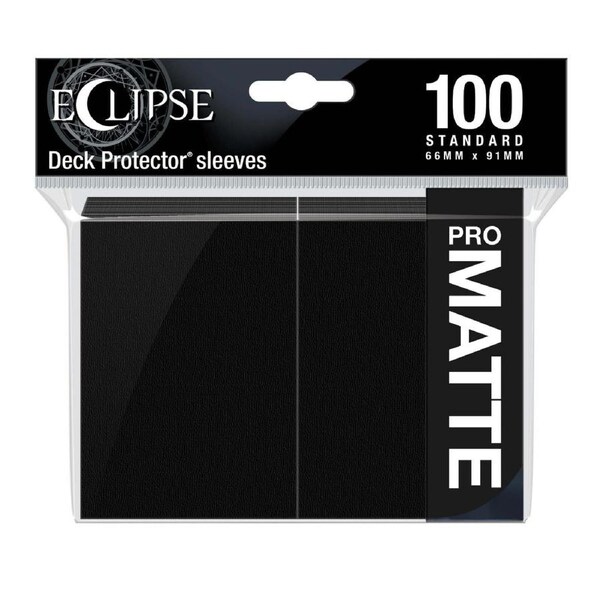 Eclipse Matte Standard Sleeves 100 pack Jet Black