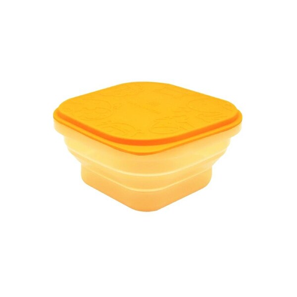 Marcus & Marcus Yellow Collapsible Snack Container Food Stroage w/Lid Silicone