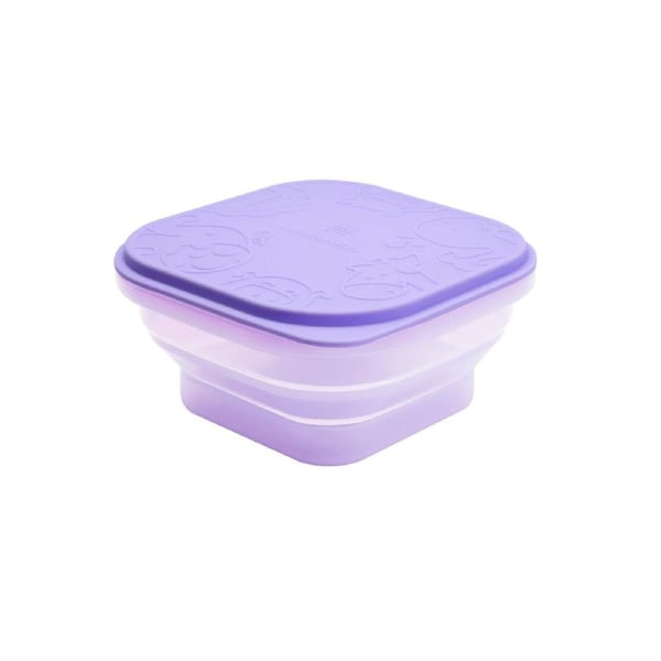 Marcus & Marcus Lilac Collapsible Snack Container Food Stroage Box Silicone