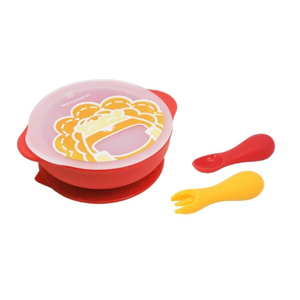 3pc Marcus & Marcus Toddler First Self Feeding Bowl/Cutlery Set Marcus Lion 12m+