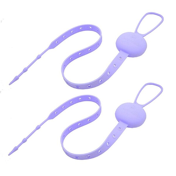 2x Marcus & Marcus Flip N Strap 59cm Silicone Connector For Pacifier/Bottles PUR