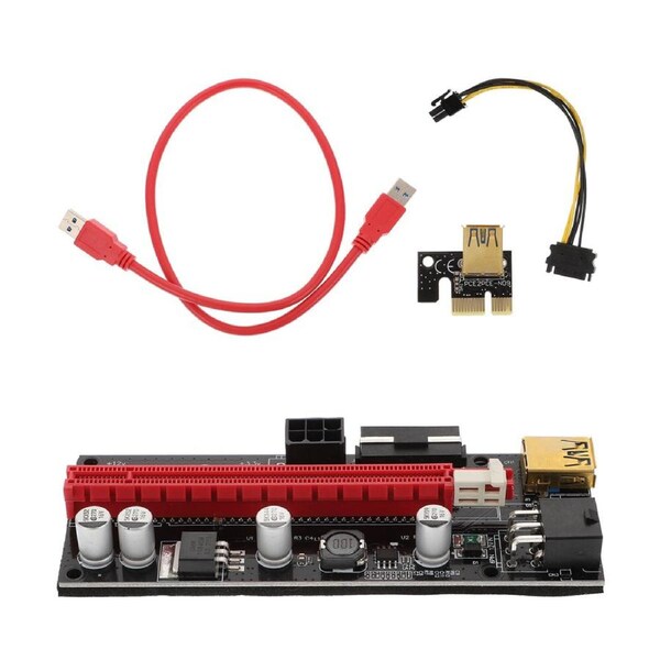 5PCS PCI-E Express 1x to16x Extender Riser Adapter PCIe Graphics Card GPU Mining