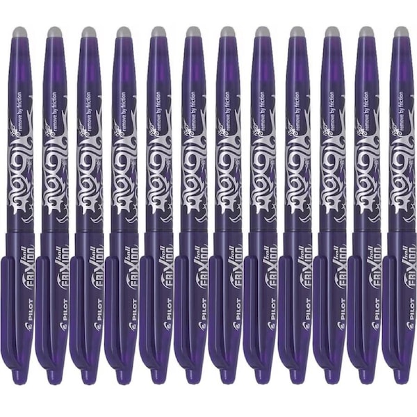 Pilot Frixion Erasable Gel Ink Pen 0.7mm Violet Purple Box 12