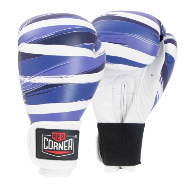 RCB Red Corner Boxing Womens Sparring Boxing Gloves - Stripes Blue