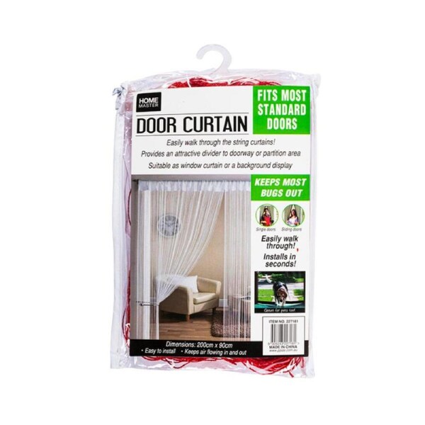 Ozoffer Fabric Curtain Door Room Divider String Various Colours 200x90CM Easy to Install