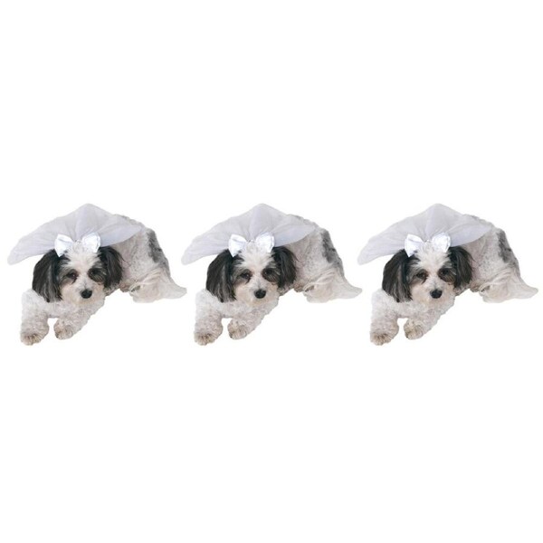 3x Rubies Marriage/Wedding Veil For Pets Dog/Cat Dress Up Costume Size S