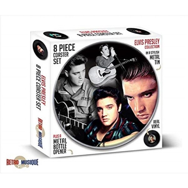 Coasters: Elvis-Elvis 8 Piece Coaster Set With Metal Tin