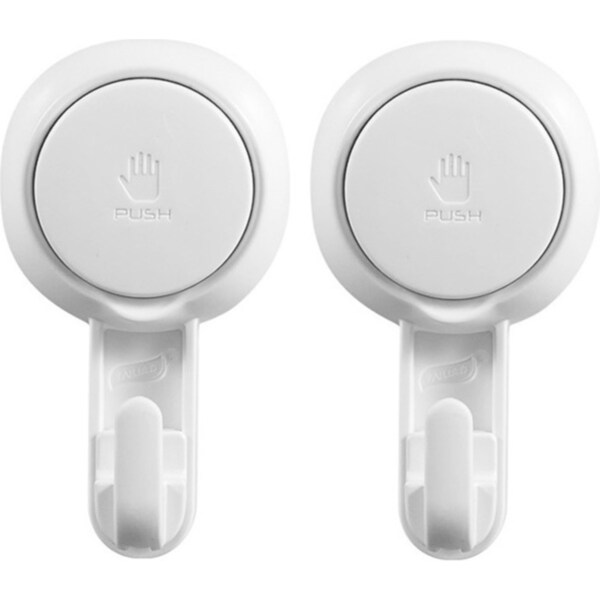 2Pcs Strong Traceless Suction Cup Hook Bathroom Adhesive Hook Kitchen Hook