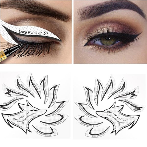 24Pcs Eye Makeup Stencils Winged Eyeliner Stencil Template Shaping Tools