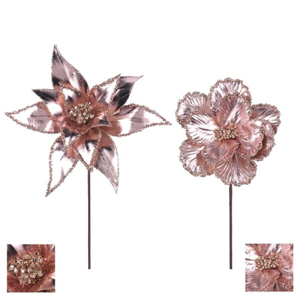 Magnolia Poinsettia Rose Gold 22cm 1pc 2A