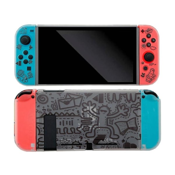 Nevenka Protective TPU Case for Switch Split Soft Shell Case for Switch OLED Shock-B01