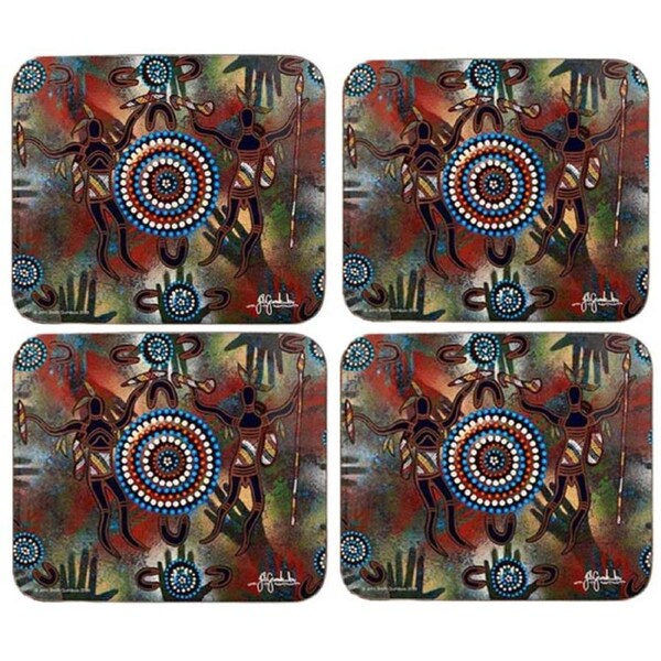 Ashdene Dining Kitchen Two Lovers Meet Cork Back Coasters Set 4