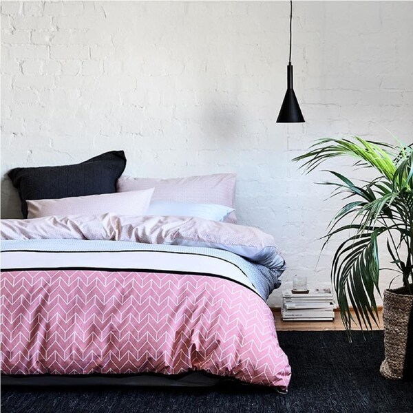 Gainsborough Logan Coral Quilt Cover Set Queen Size