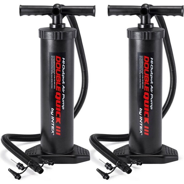 2PK Intex 48cm High Output Hand/Manual Air Pump/Inflatable f/ Airbeds/Pool/Boats