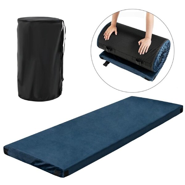 Costway 1.8m Memory Foam Camping Mattress Waterproof Sleeping Mat Anti-Slip Floor Mattress Hiking Travel Bag