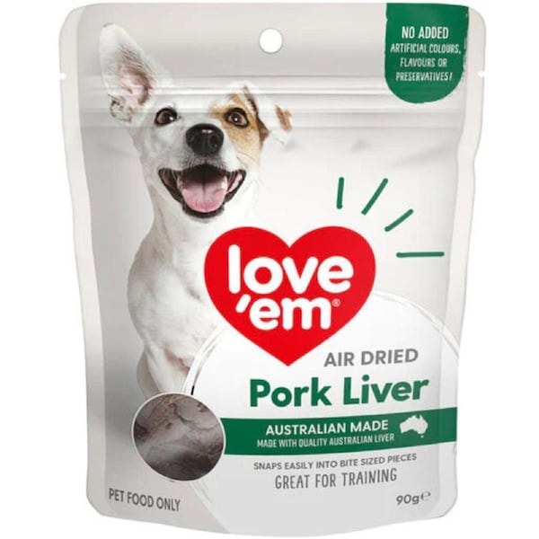 Pork Liver 200 gram Dog Training Treats Australian Made by Love 'em