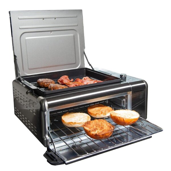 Kitchen Couture 9-In-1 Sensei XL Flip Air Fryer Oven Grill Stainless Steel