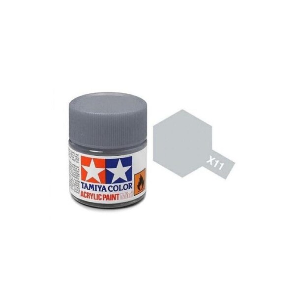 Tamiya 10ml Acrylic Gloss Paint Mini X-11 Chrome Silver 81511
